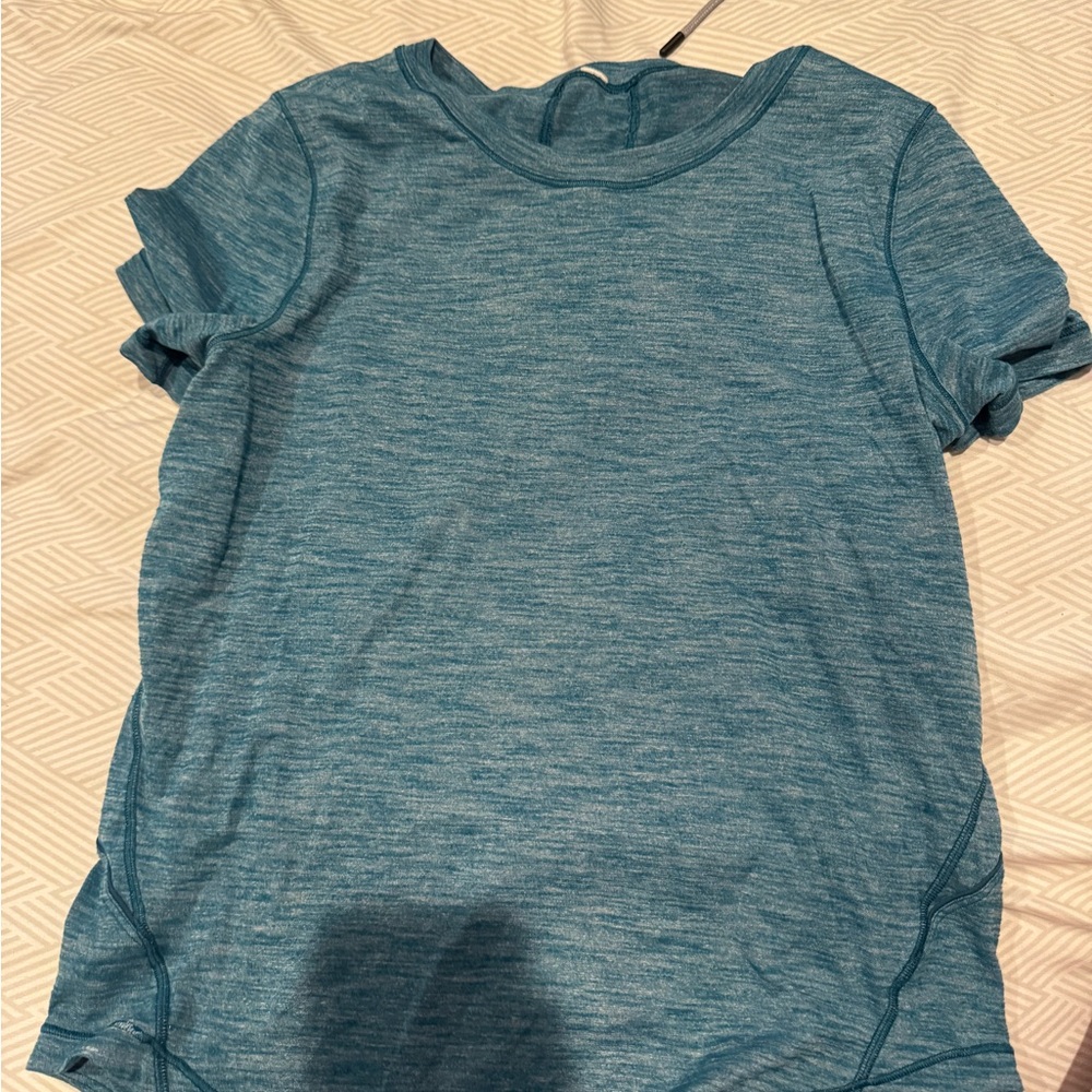 lululemon athletica Blue Short Sleeve Tee